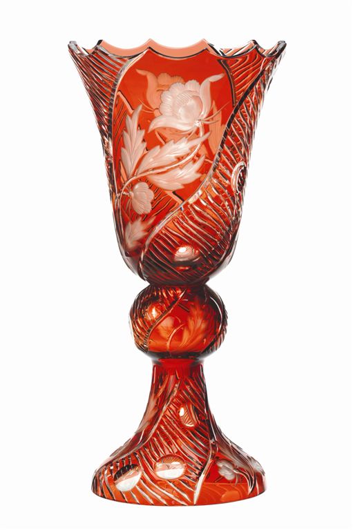 Vase Kristall Red Poppy rubin rot (52 cm)