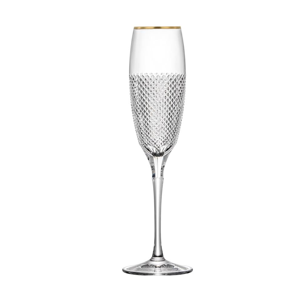 Sektglas Kristall Oxford Gold klar (25,5 cm)