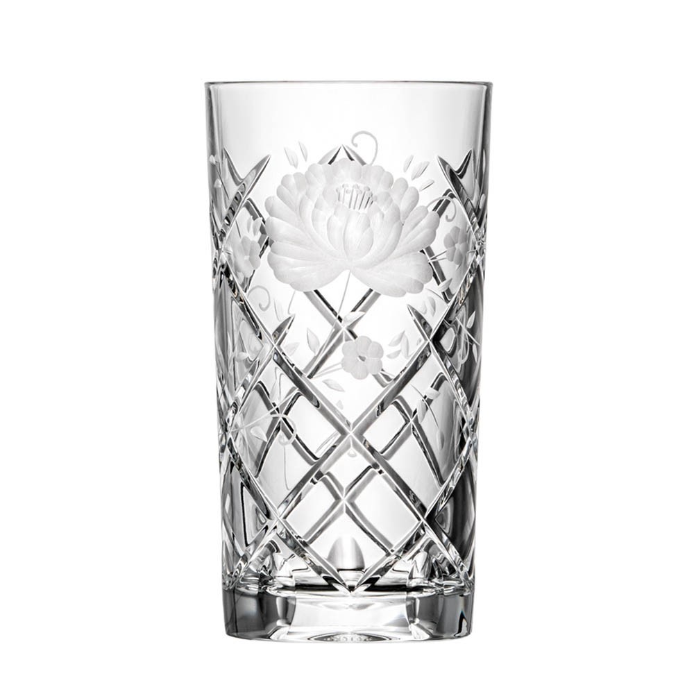 Longdrinkglas Kristall Sunrose klar (13,5 cm)