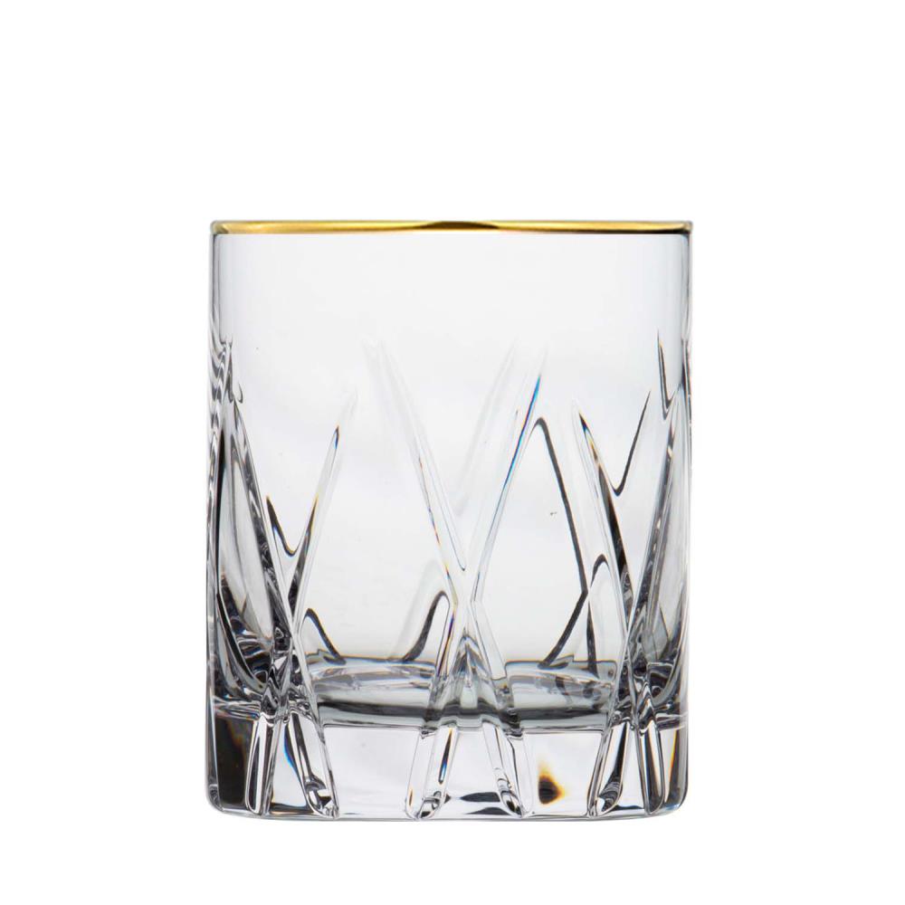 Whiskyglas Kristall London Gold klar (10 cm)