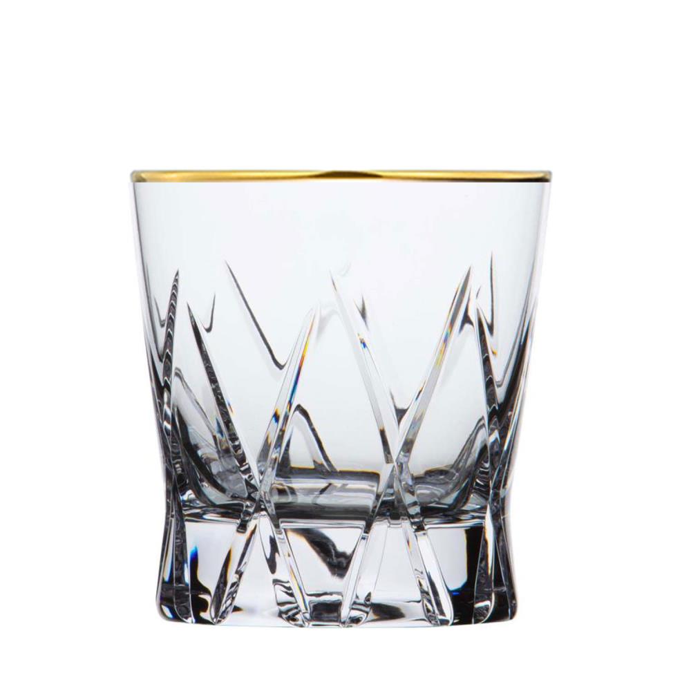 Whiskyglas Kristall London Gold klar (10 cm)