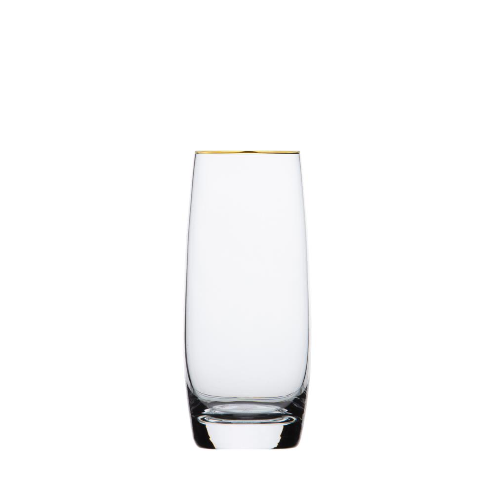 Longdrinkglas Kristall Pure Gold klar (16 cm)