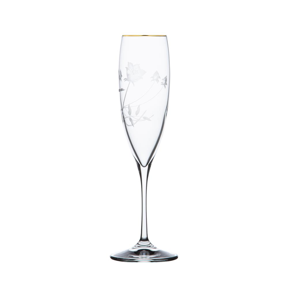 Sektglas Kristall Liane Gold klar (23,8 cm)