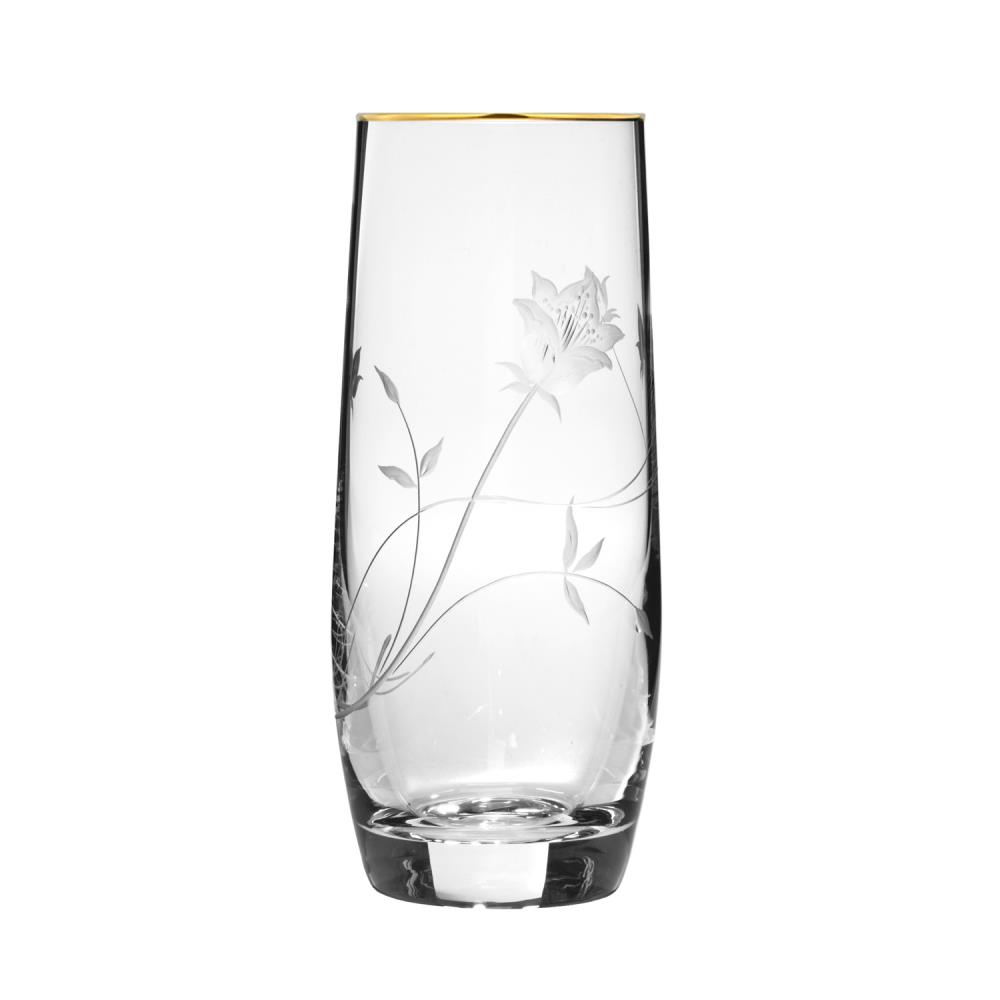 Longdrinkglas Kristall Liane Gold klar (16 cm)