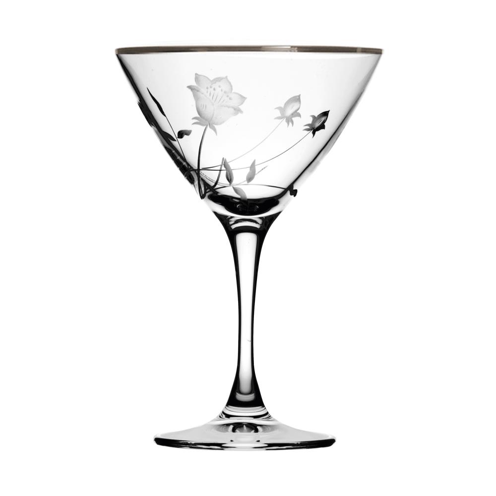 Cocktailglas Kristall Liane Platin klar (17,4 cm)