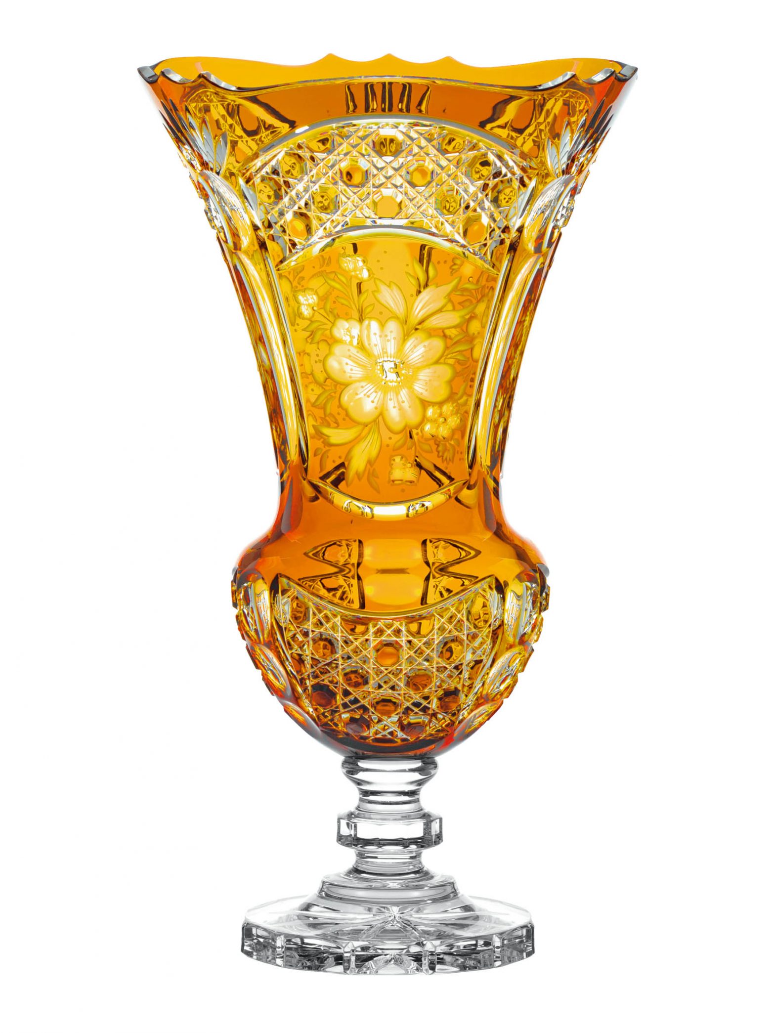 Vase Kristall Luxury amber (44 cm)