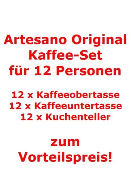 Villeroy & Boch Artesano Original Kaffee-Set für 12 Personen / 36 Teile