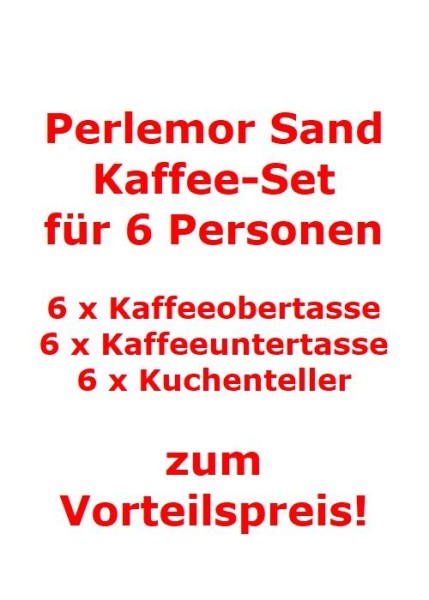 like. by Villeroy & Boch Perlemor Sand Kaffee-Set für 6 Personen / 18 Teile