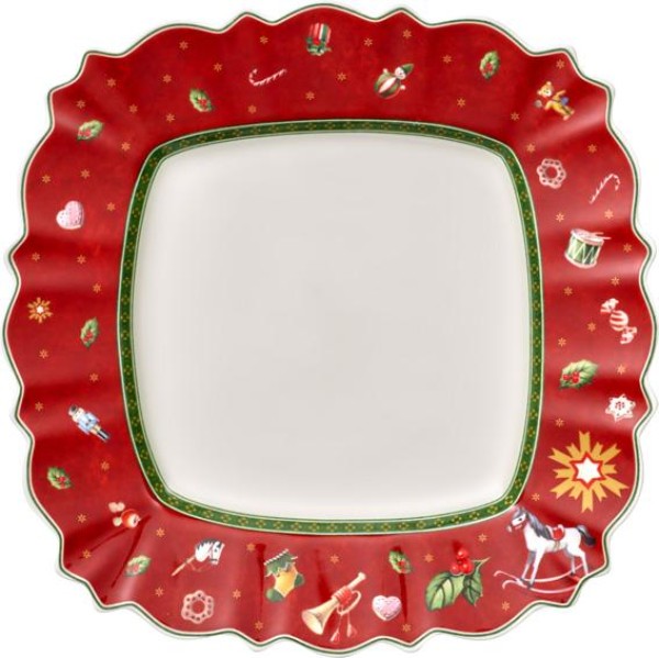 Villeroy & Boch Toy’s Delight Speiseteller eckig rot 28x28cm