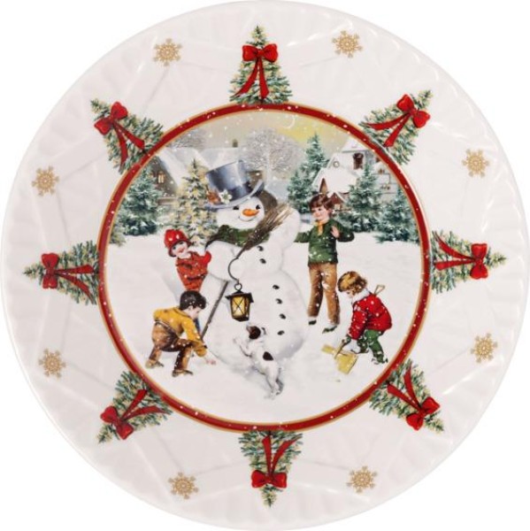 Villeroy & Boch Toy’s Fantasy Schale groß: Schneemann bauen 25cm