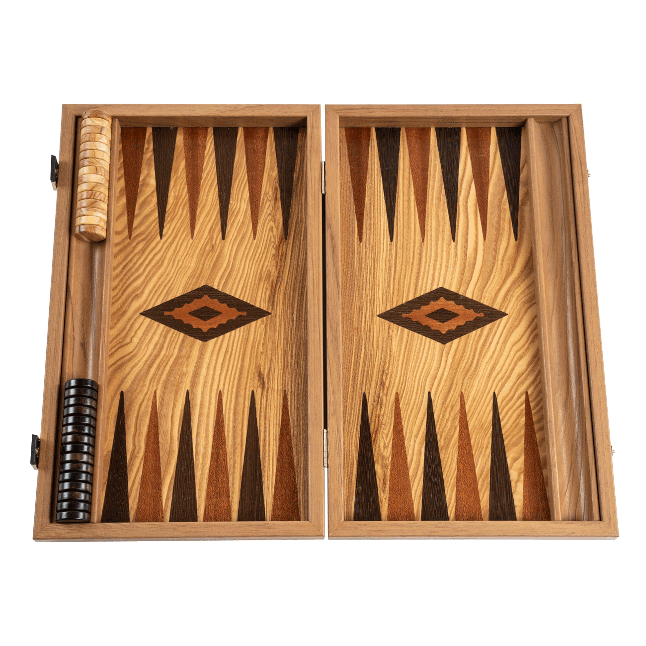 Backgammon Olivenholz medium 45 x 38 cm