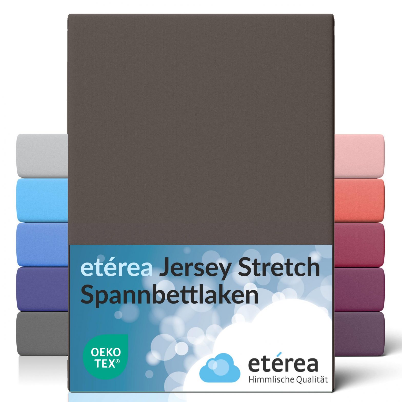 etérea Wasserbett Spannbettlaken 140×200 – 160×220 cm Dunkel Braun