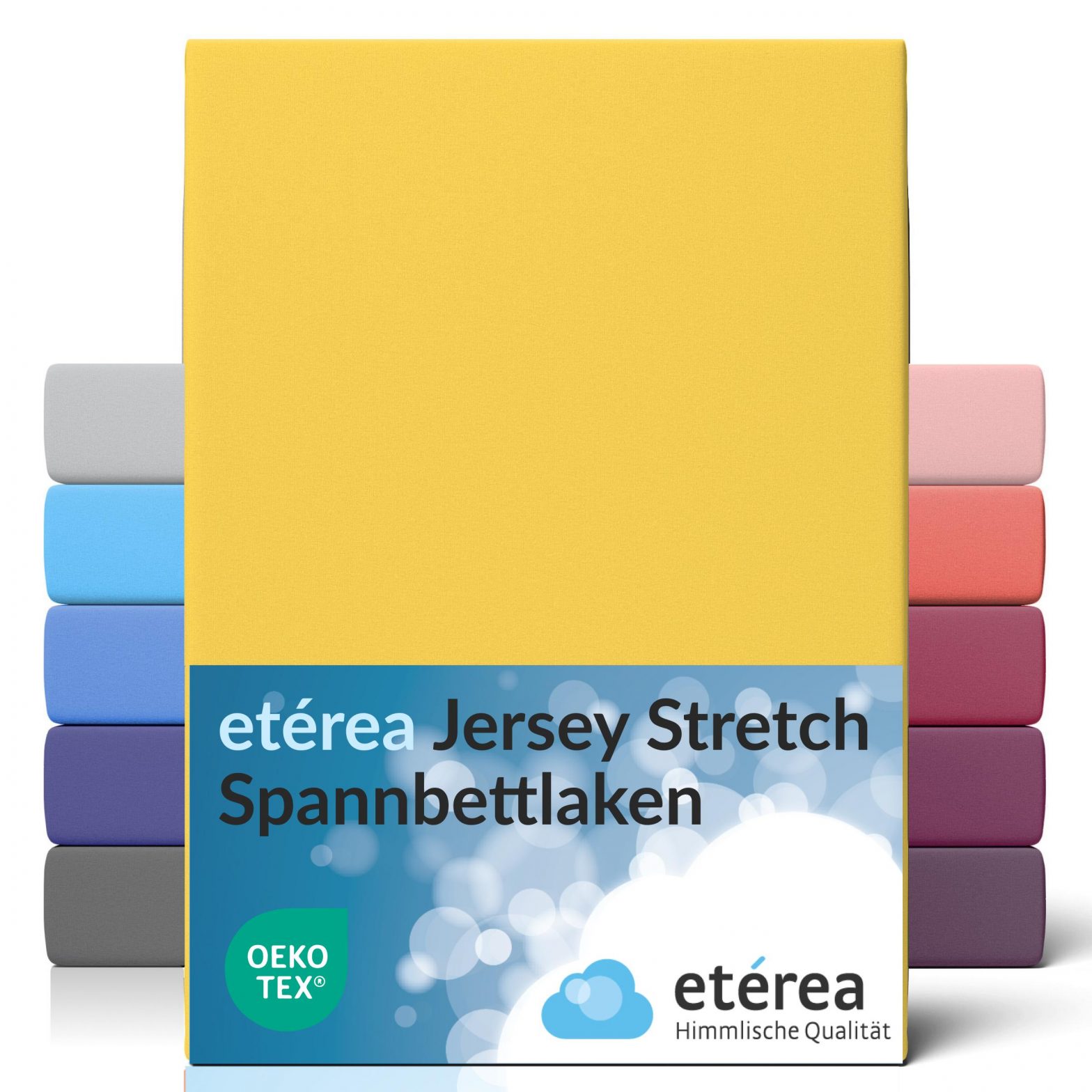 etérea Wasserbett Spannbettlaken 140×200 – 160×220 cm Gelb