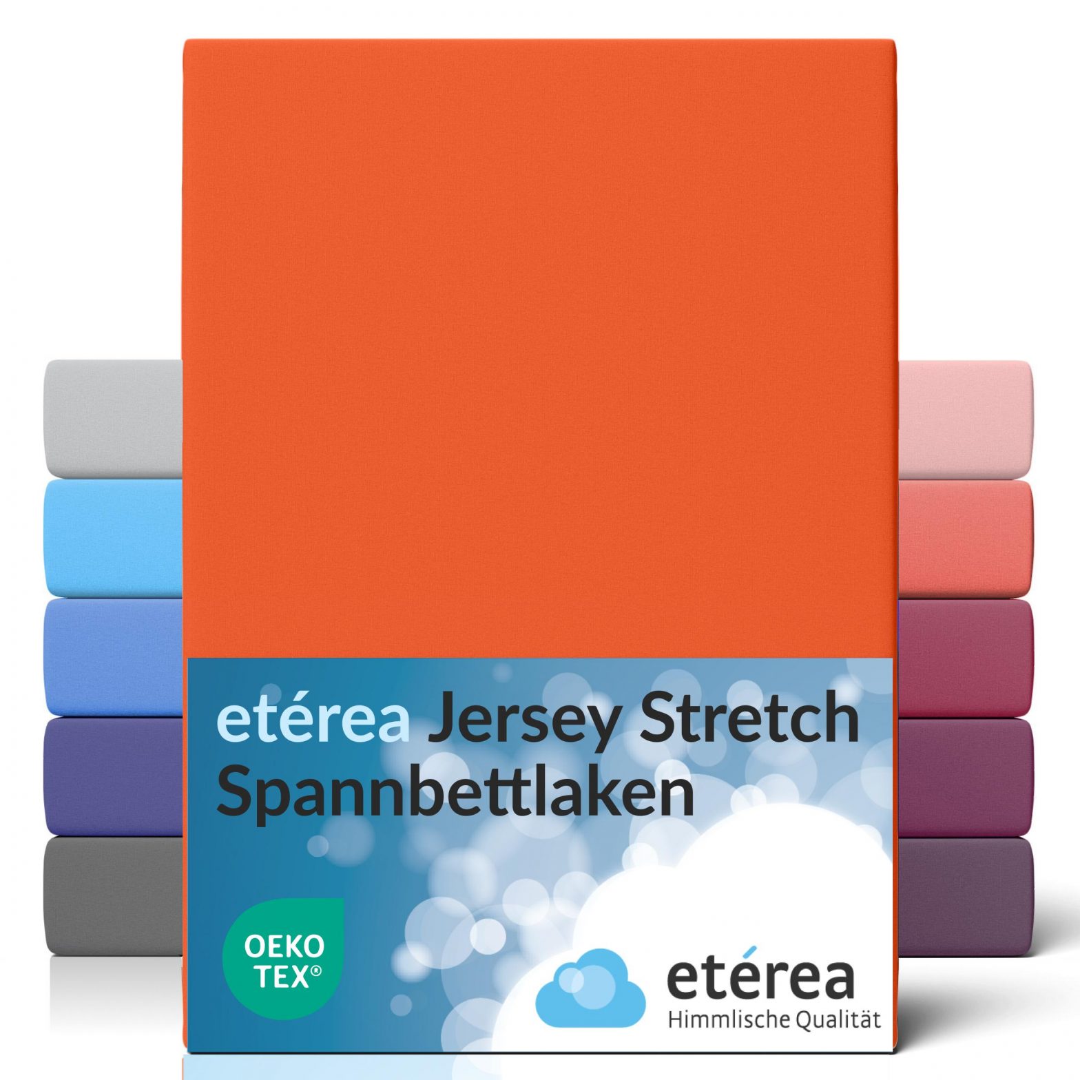 etérea Wasserbett Spannbettlaken 90×200 – 100×220 cm Orange