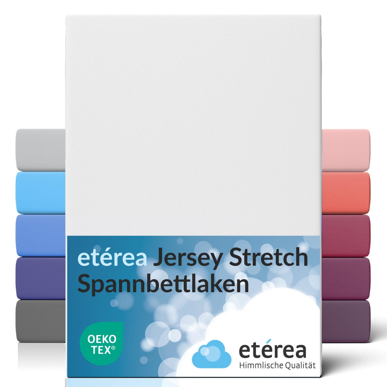 etérea Wasserbett Spannbettlaken 180×200 – 200×220 cm Weiss