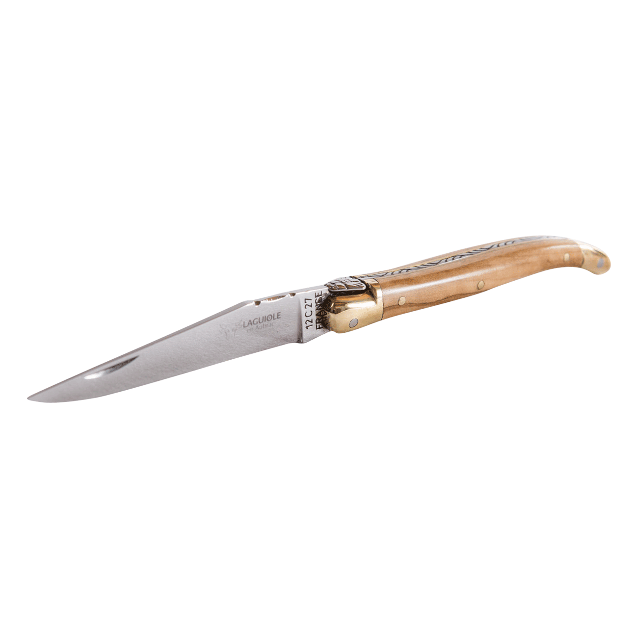 Taschenmesser Olive 9 cm Messingbacken