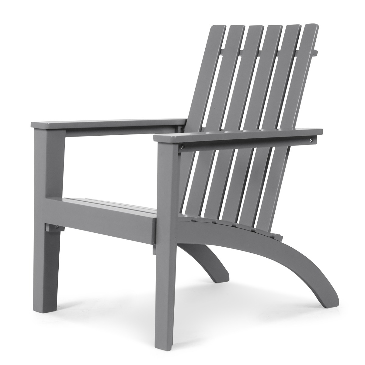 Adirondack Stuhl Adirondack Chair aus Akazienholz Gartensessel bis 160 kg Grau