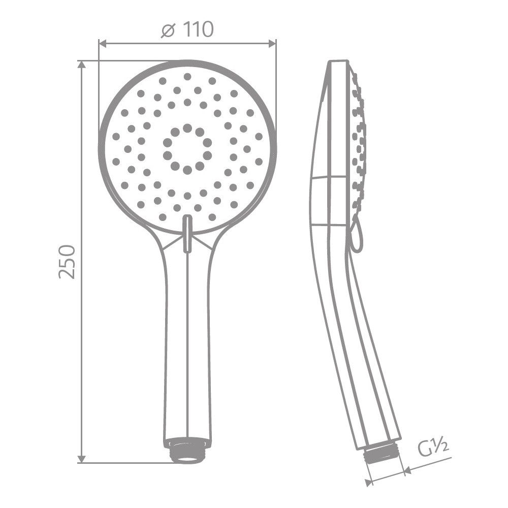 HSK Design-Handbrause Rund