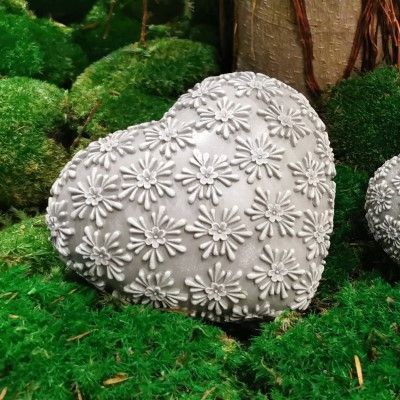 Dekoherz Flores, grau/weiß, Resin, 12,5 cmvon Zauberblume