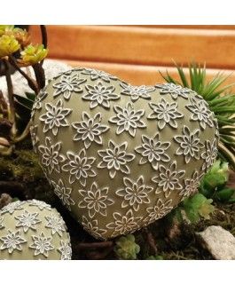 Dekoherz Fiore, grün/weiß, Resin, 12,5 cmvon Zauberblume