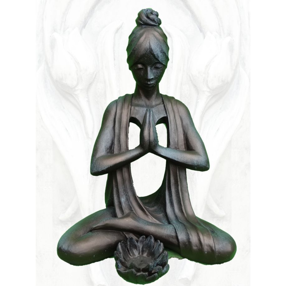 Yoga Spirit „Manipur-Solarplexuschakra“, Bronze Optik – Original von Vidroflor