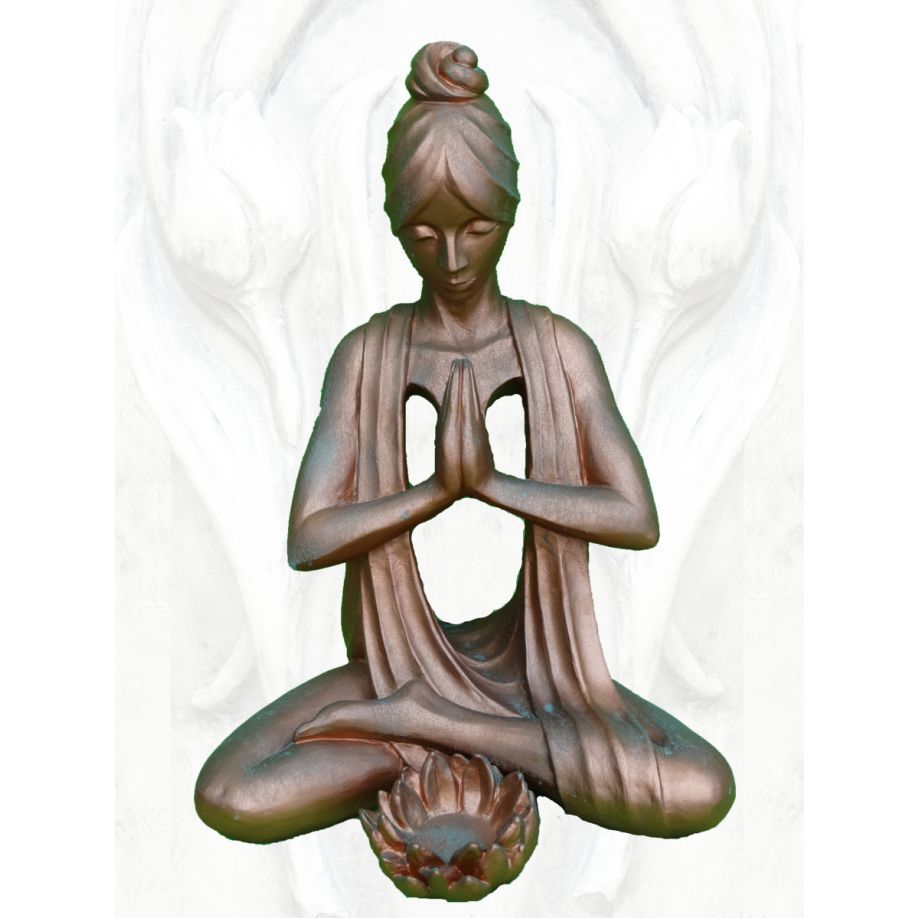 Yoga Spirit „Manipur-Solarplexuschakra“, Kupfereffekt – Original von Vidroflor