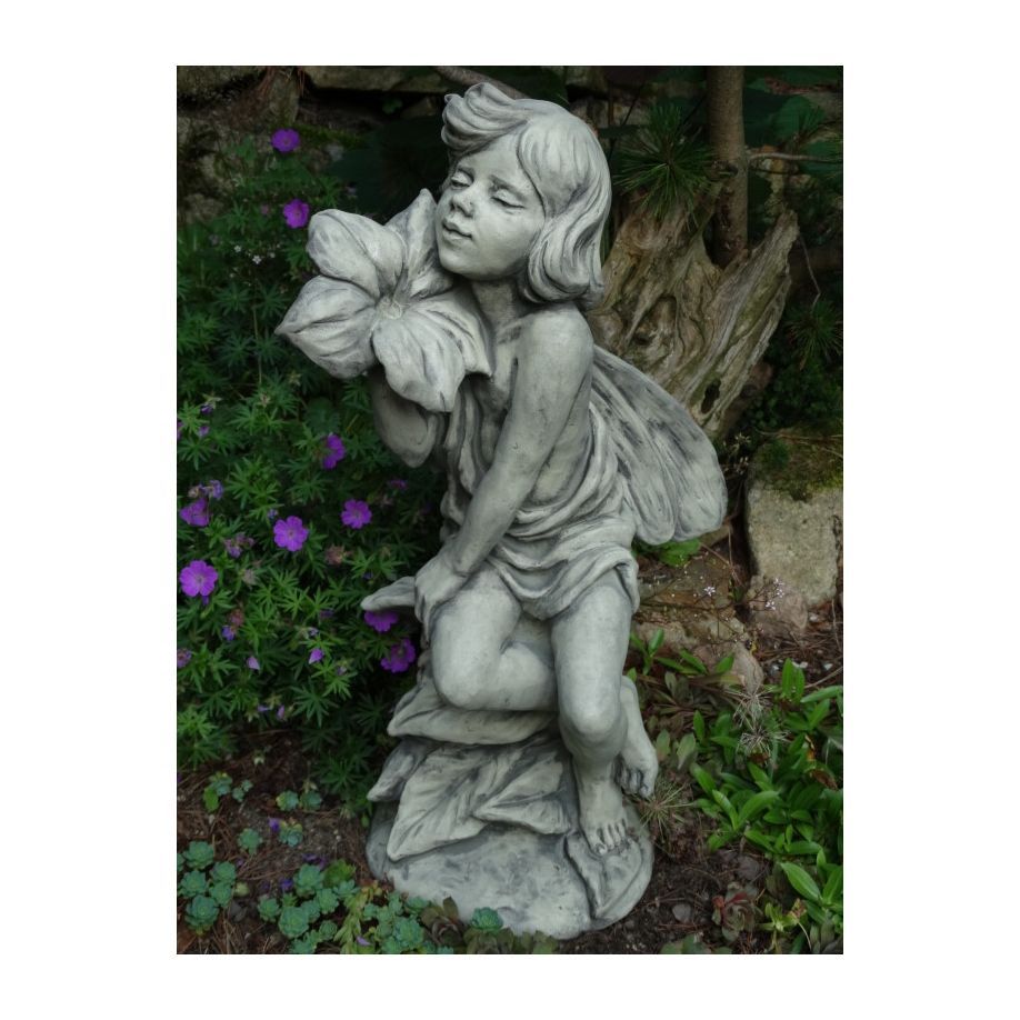 Gartenfigur FLOWER FAIRY „Jasmin“, Steinguss – Original von Vidroflor