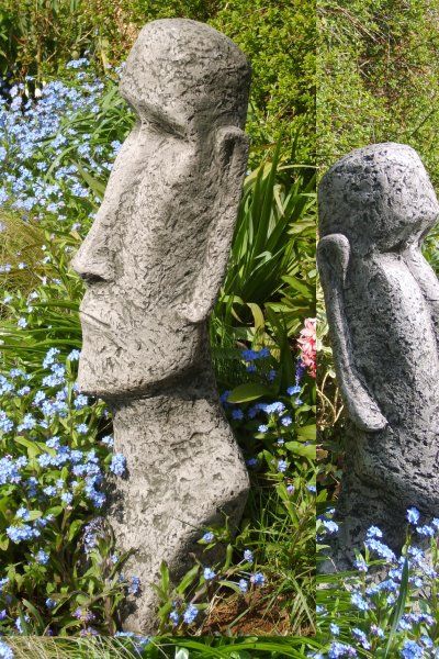 Gartenfigur „MOAI“, Kopf, © by Fiona Scott – Original von Vidroflor