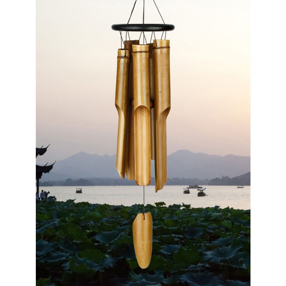 Windspiel Black Ring Bamboo Chime – groß