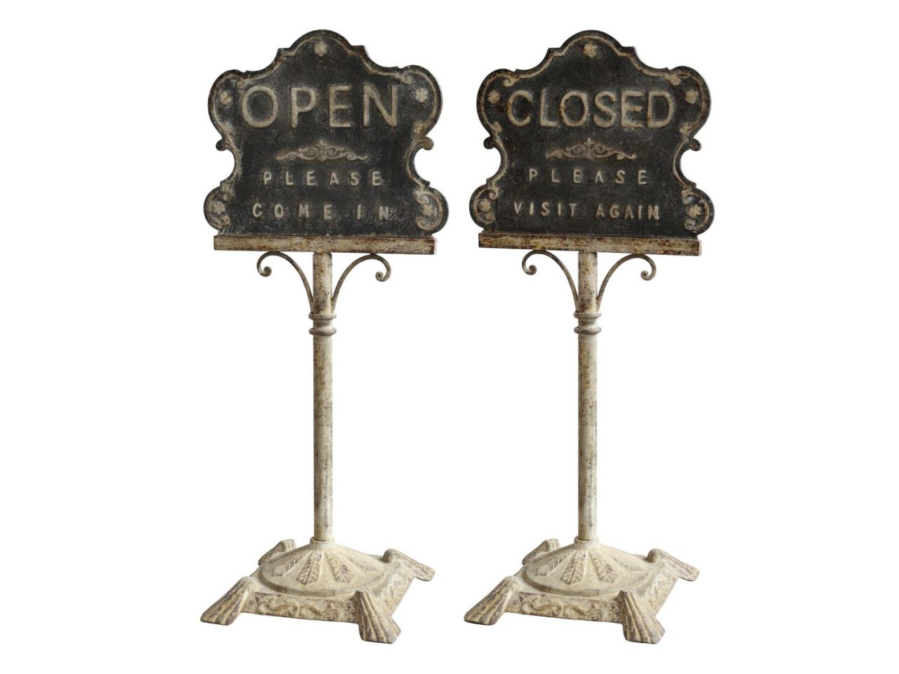 Schild „Open/Closed“ 2er Set von Chic Antique