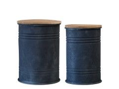 Hocker mit Aufbewahrung 2er Set