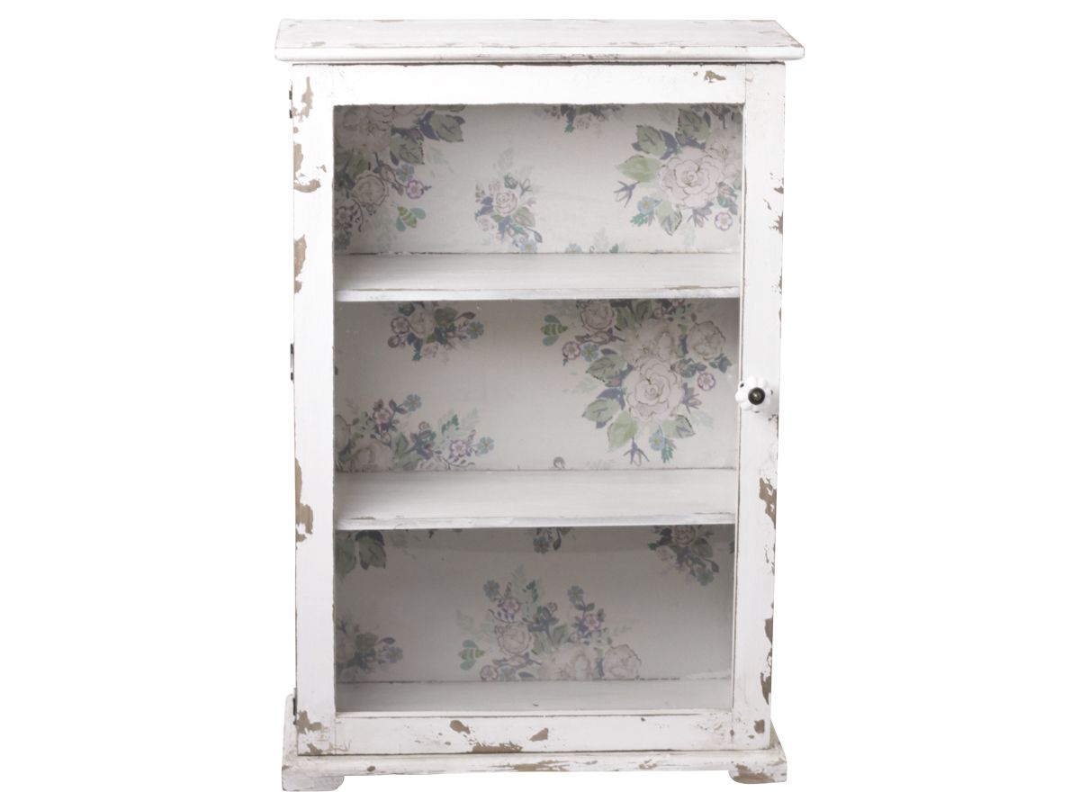 Regal mit Blumentapete von Chic Antique