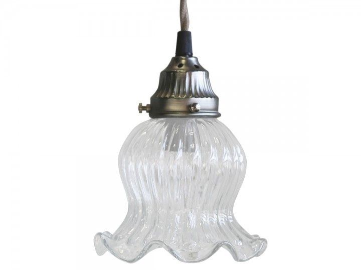 Lampe Tulpe Glas handgemacht von Chic Antique