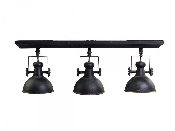 Factory Deckenlampe mit 3 Spots von Chic Antique