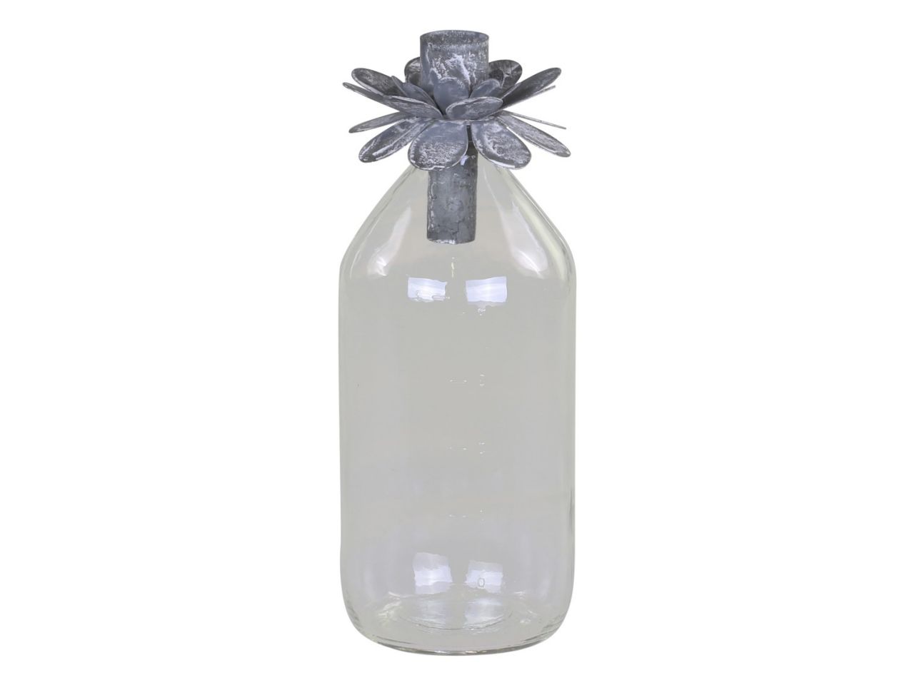 Glasflasche mit Halter für Mini Stabkerzen von Chic Antique