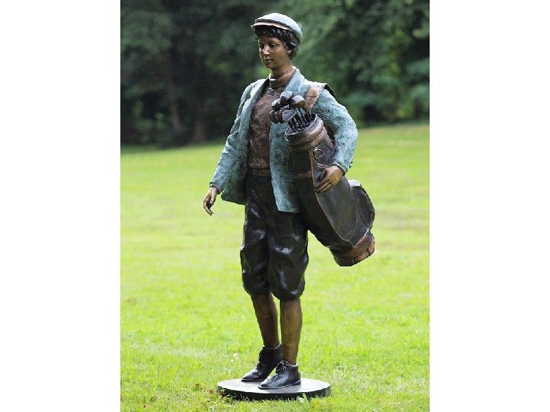 Bronzefigur Golfspieler