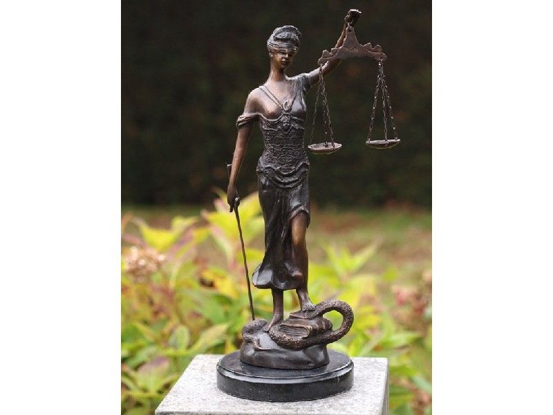 Bronzefigur Justitia klein