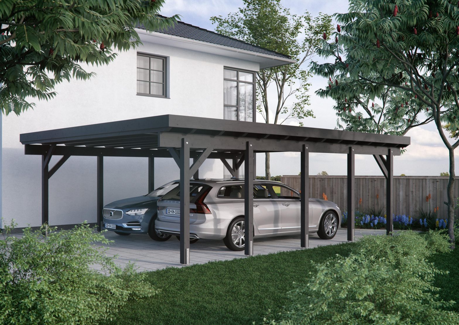 Carport Dallas II 6,34×7,54 m