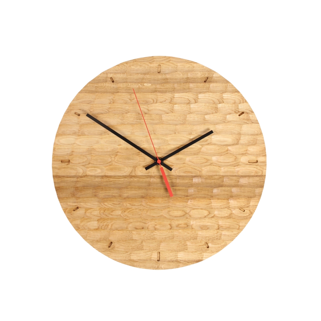 Rio Lindo – Dunes Wall Clock – moderne Design Wanduhr aus Eichenholz