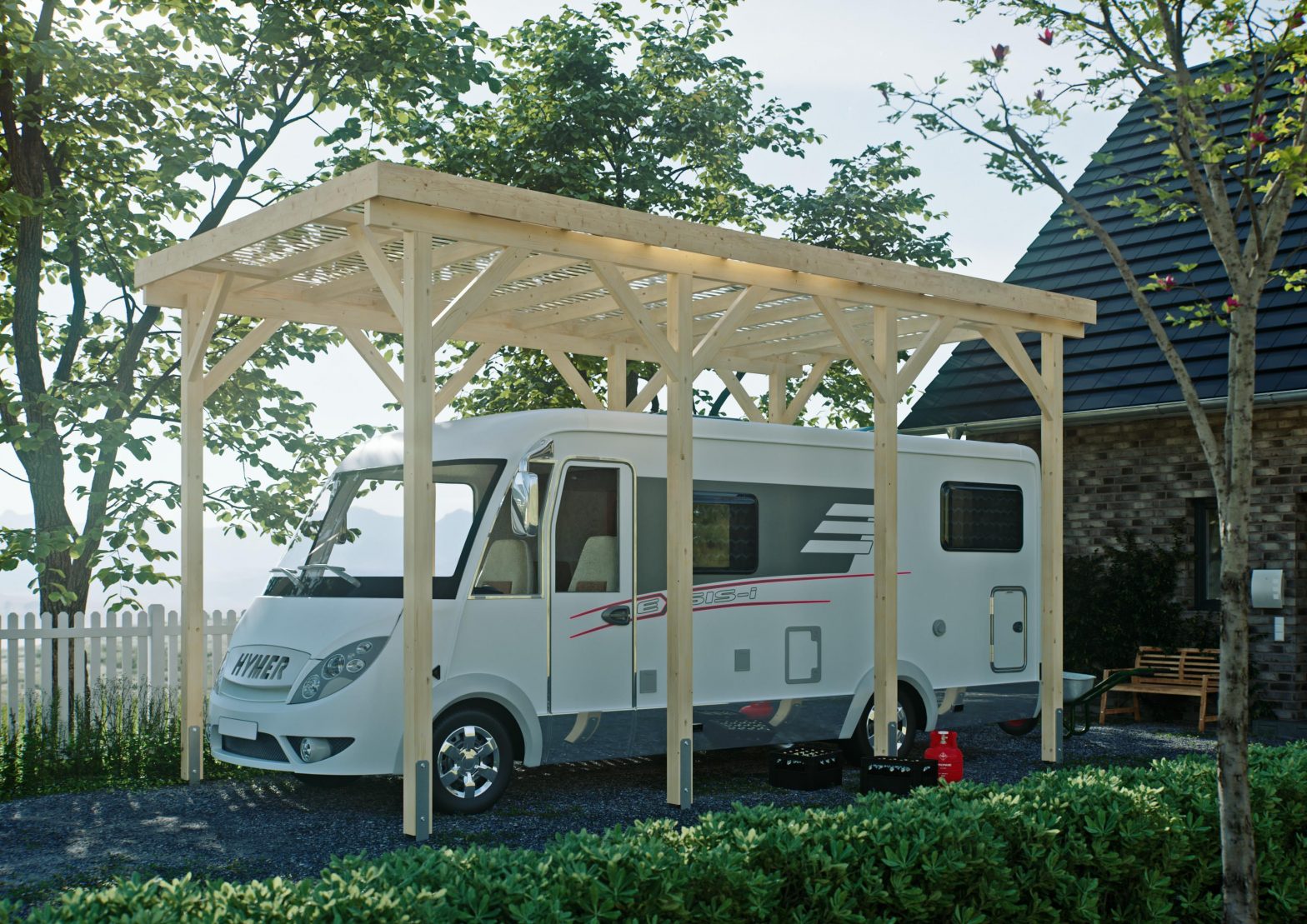 Wohnmobil-Carport Malibu II 3,44×6,50 m