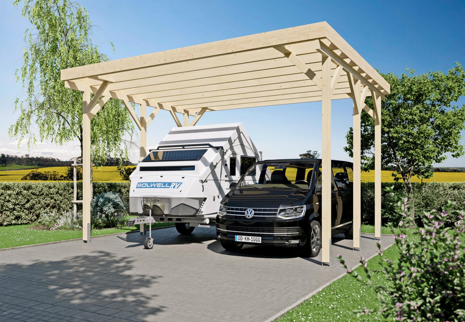 Wohnmobil-Carport Oakland I 6,00×5,00 m