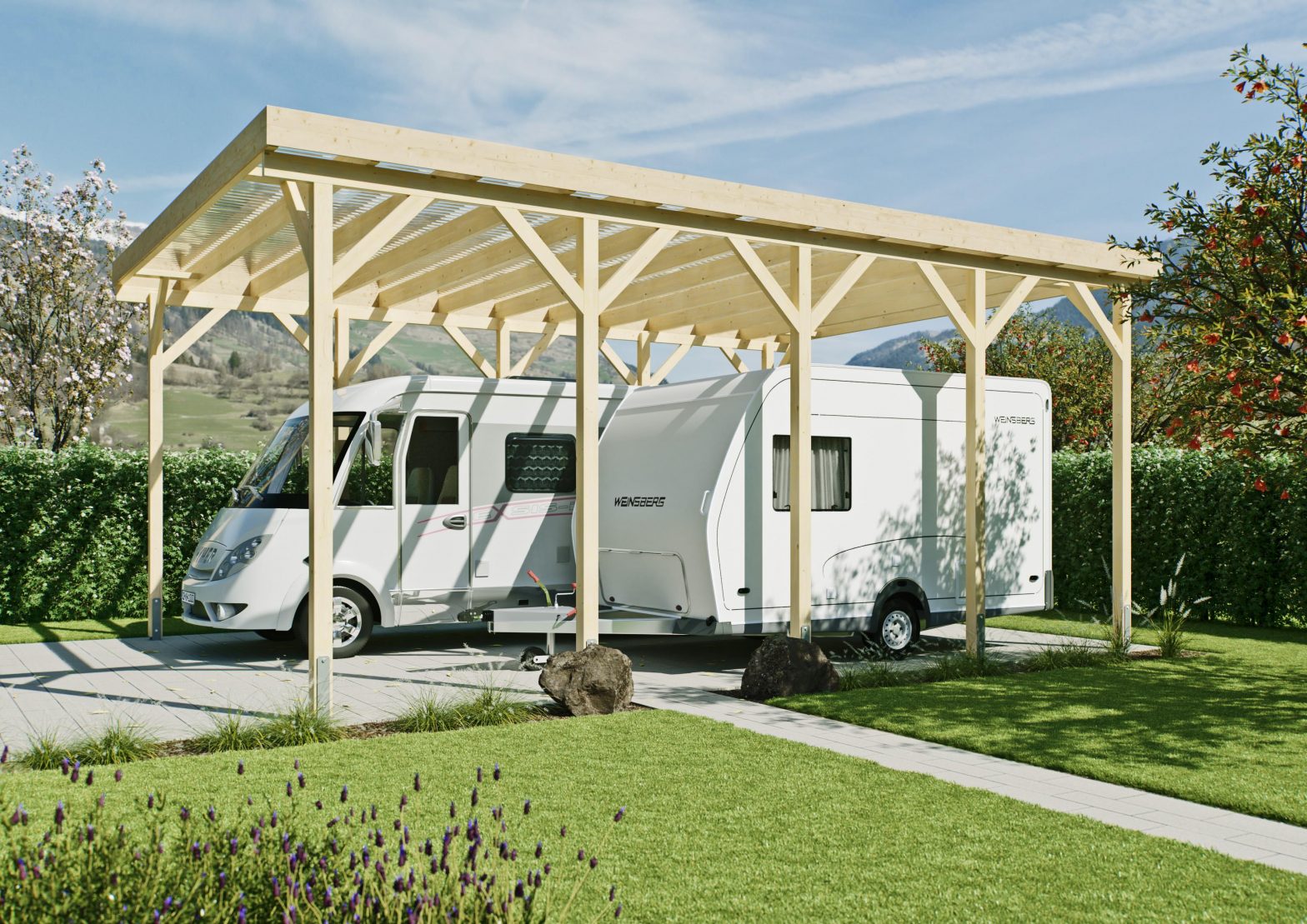 Wohnmobil-Carport Oakland III 6,00×8,50 m