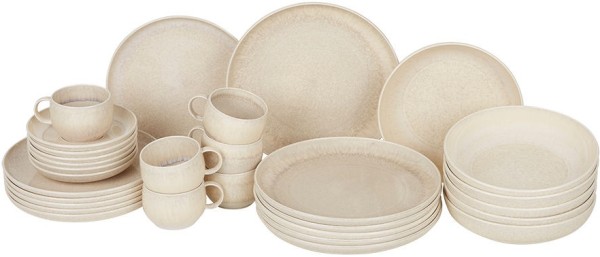 like. by Villeroy & Boch Perlemor Sand Basic-Set für 6 Personen / 30 Teile