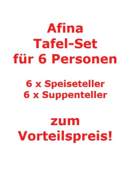 Villeroy & Boch Afina Tafel-Set für 6 Personen / 12 Teile