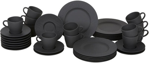 Villeroy & Boch Manufacture Rock Kaffee-Set für 12 Personen / 36 Teile