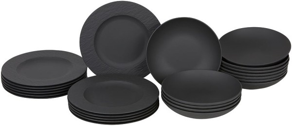 Villeroy & Boch Manufacture Rock Tafel-Set für 12 Personen / 24 Teile