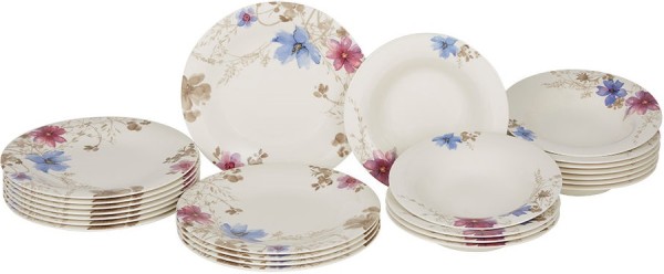 Villeroy & Boch Mariefleur Gris Basic Tafel-Set für 12 Personen / 24 Teile