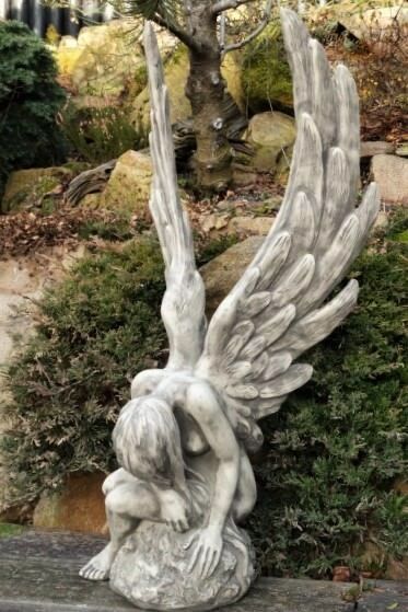 Gartenfigur Engel ATHENE, Steinguss – Original von Vidroflor