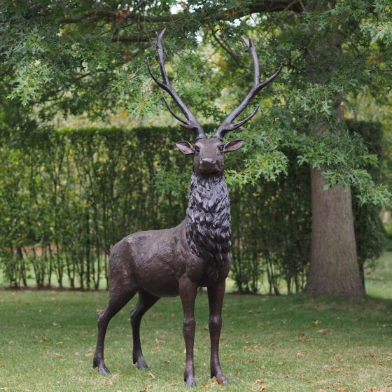 Bronzefigur Hirsch groß