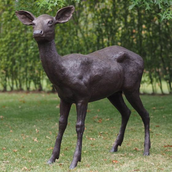 Bronzefigur Hirsch